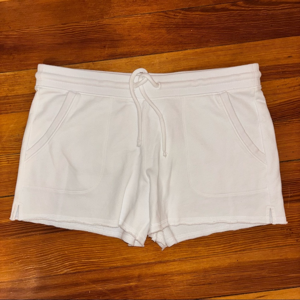Vineyard Vibes White Terry Shorts